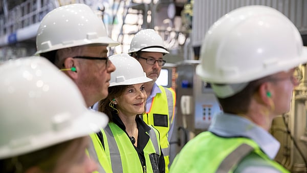 Mondi board members in plant